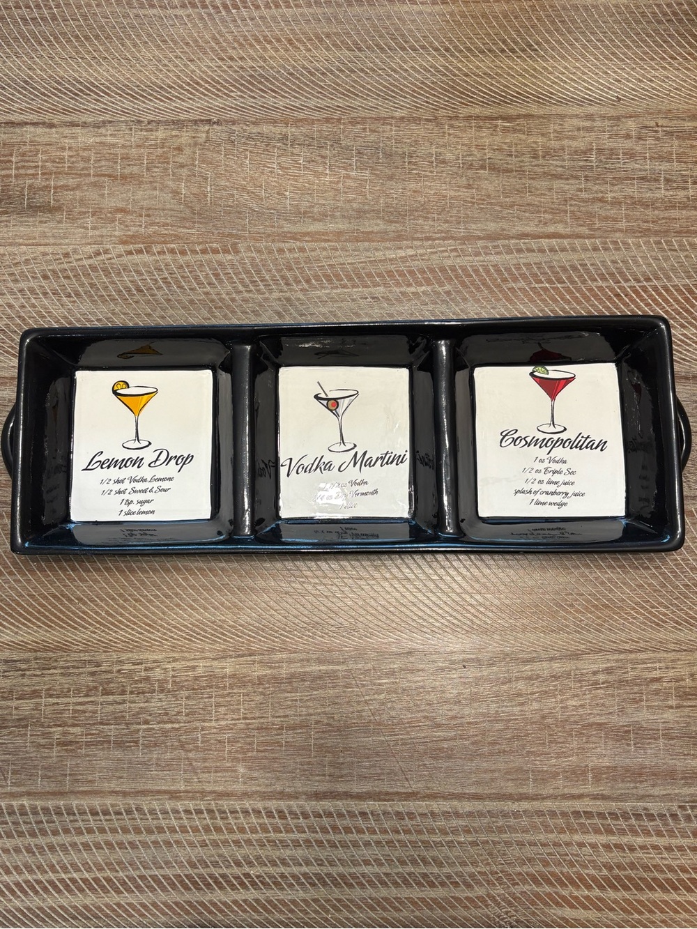 Style by Lava Cocktail Recipe Ceramic Serving Tray